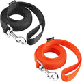 AMAGOOD 6 FT Puppy/Dog Leash, Strong and Durable Traditional Style Leash with Easy to Use Collar Hook, Great for Small, Medium and Large Dogs (3/4 in x 6 ft, Black and Orange 2-Pack)