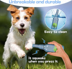 Indestructible Dog Toys for Aggressive Chewers, Contains Tennis Ball, Durable Squeaky Dog Toys (Blue, S)