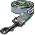 Pawtitas 6 FT Padded Dog Leash with Comfortable Neoprene Padding Handle - Camo Green Lead | Small Reflective Dog Leash with Highly Reflective Band Perfect for Extra Small and Small Dogs and Puppies.