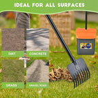 Dog Pooper Scooper Swivel Bin & Rake Kit with 55 Waste Bags, 46" Long Handle Adjustable Portable Non-Breakable Poop Scooper Easy to Clean Pet Waste