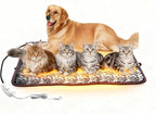 Heated Dog Bed Large Dog Heating Pad,Outdoor Doghouse Indoor Bed,Always On High & Low Heater for Small Medium Pet Cat Puppy Puppies Chew Proof,34x21 inches