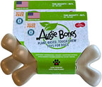 2-Pack Non-Toxic Dog Toys - Sustainable Roasted Peanut Butter Flavored Dog Chew Toys for Aggressive Chewers - Plant-Based Bioplastic Pet Toys - Made in The USA (Mighty)