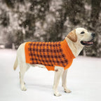 PUPTECK Dog Sweaters for Large Medium Small Dogs - Fall Classic Plaid Style Puppy Holiday Winter Coat Clothes Warm