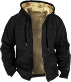 Men's Zip Up Jackets Western Style Ethnic Hoodie Hooded Vintage Long Sleeve Warm Coat Winter Outfits