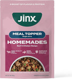 Jinx Beef Wet Dog Food Pouches, Meal or Dog Food Topper Mix-in, Made with Real Beef & Chicken, Bone Broth, No Fillers - Puppy, Adult, Senior, 3oz, 8 Pack