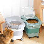 Collapsible Dog Food Storage Container, Airtight 30 35 Lbs Rice Cereal Flour Sugar Kitchen Accessories Bin Bucket, 20 25 Lbs Dog Cat Pet Holder Gift Travel Essentials Must Haves Gear Stuff Necessities