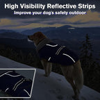Lelepet Warm Dog Coat Waterproof Dog Jacket for Large Dogs Reflective Fleece Vest with Adjustable Buckle Hook & Loop Windproof Cold Weather Coats for Small Medium Large Dogs, Army Green, XXL