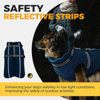 Lelepet Waterproof Dog Jacket with Harness Built in Warm Dog Winter Coat, Reflective Fleece Jacket Jacket, Dogs Coats for Small Dogs, Thermal Pet Snowsuit for Cold Weather Chihuahua, Maltese, Blue, XS