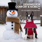 FUAMEY Dog Cold Weather Coats,Dog Winter Jackets for Large Dogs Warm Dogs Coat with Reflective Strips Waterproof Pet Snowsuit Thick Paded Pets Vest for Weimar German Shepherd Wine Red 3XL