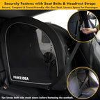 PAWZIDEA Large Dog Stroller with Detachable Carrier, Portable Dog Crate for Car Travel, Multiple Pet Strollers for Medium Dogs up to 80lbs, Adjustable Handle, All-Terrain 9” Wheels, Storage Organizer