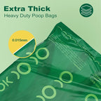 MIZOK Dog Poop Bags Rolls, 540 Count, 65% Recycled Material Poop Bags for Dogs, Leakproof, Extra Thick Durable and Easy Tear-Off, Unscented