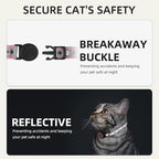 Waterproof Airtag Cat Collar, Reflective With Bell, Breakaway Holder, Lightweight for Apple Air Tag, GPS Collars for Girl Boy Cats, Kitten (Pink)