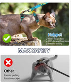 Halypet Cat Harness and Leash Set, Escape Proof [3 in 1 Adjustable & Lightweight] Cat Harness, Soft Comfortable Kitten Harness for Cats Safe, Easy to Wear, Outdoor Walking Travel