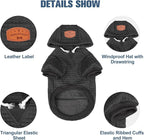 BEAUTYZOO Dog Sweaters for Large Dogs Girls Boys, Warm Winter Dog Hoodie Sweatshirt with Pocket & Leash Hole,Soft Waffle-Like Laminated Cotton Pet Clothes for Big Breeds Indoor Outdoor Cold Weather