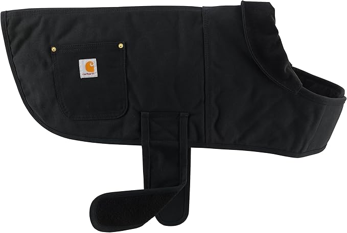 Carhartt Firm Duck Insulated Dog Chore Coat, Durable Weather Resistant Jacket for Cold and Windy Conditions, PFAS Free (Black), Small