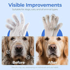 Pet Cleaning Glove Wipes for Dogs & Cats, Hypoallergenic Deodorizing Disposable Bathing Wipes,No-Rinse Grooming Wipes,Perfect for Pet Dry Cleaning,Daily Care and Travel, Coconut Scent, 24 pcs