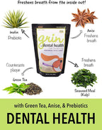 In Clover Natural Dental Treat, Grin, Fresh Breath Dog Chew Treat with Prebiotics, Fresh Breath Tartar Control, Daily Chew Supplement for Dogs Supports Dog Gums and Teeth