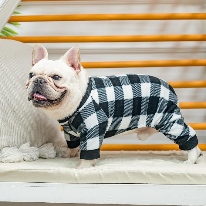 SCENEREAL Dog Pajamas for Small Medium Large Dogs Soft Pet Sweater Clothes Warm Puppy Onesie Outfits for Doggie Winter Christmas - Dog Jammies Pjs