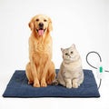 Dog Heating Pad (56"x40") - Waterproof Electric Heated Mat & Pet Bed for Indoor and Outdoor Use, Chew Resistant Cord, Machine Washable Cover with Wheat Pattern Quilting, for Cats and Pets