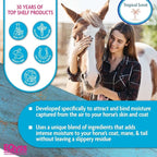 EQyss Premier Marigold Equine Coat Conditioning Spray - Moisturize Horse's Skin & Coat, Add Shine, Detangle, Repel Dirt & Dust, Silicone-free (128 oz)