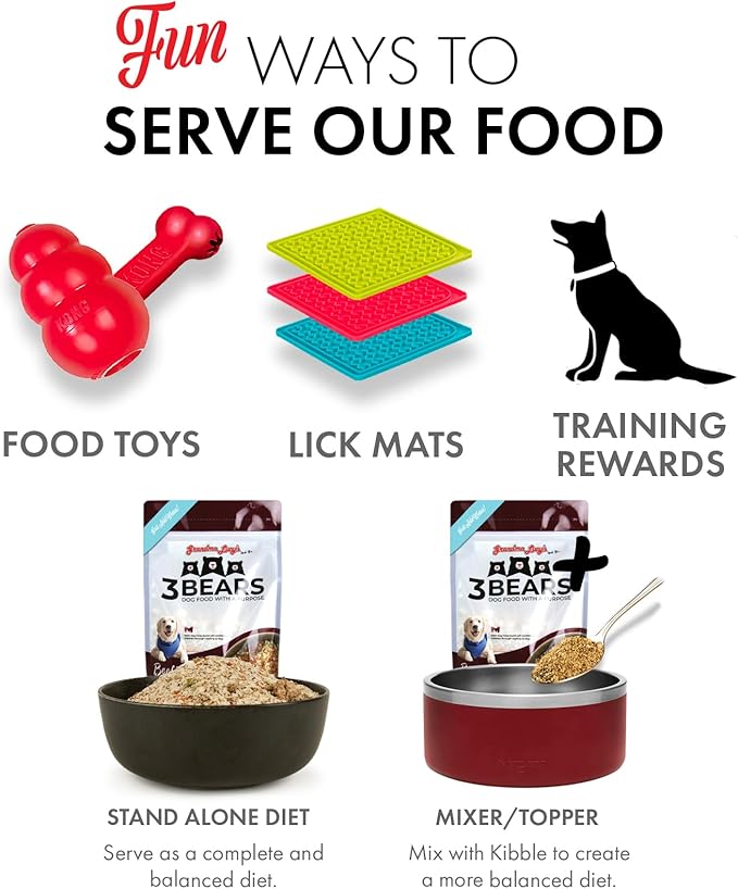 Grandma Lucy's 3 Bears Beef Dog Food - 3lb