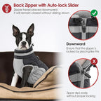 AOFITEE Dog Coat, Warm Dog Jackets for Large Dogs, Reflective Turtleneck Dogs Winter Coat with Harness Built in, Waterproof Windproof Pet Snow Jacket Fleece Vest for Cold Weather, Grey XXL