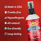 Bodhi Dog Natural Dog Cologne (Holiday Cider) - Premium Scented Deodorizing Pet Perfume with Conditioner for Dogs & Cats - Keeps Pets Fresh & Clean - Gentle and Safe Formula, Made in USA (4 Fl Oz)