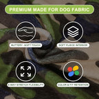 BEAUTYZOO Dog Hoodie for Small Medium Dogs Puppy, Soft Fleece Dog Sweater Cold Weather Coats with Pocket, Pet Outfits Hooded Sweatshirt Chihuahua Cat Jacket Clothing Warm Camo French Bulldog Clothes