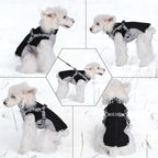 Gyuzh Dog Coat with Harness Dog Jacket Winter Waterproof Dog Coats Dog Harness Coat Cold Weather Winter Dog Coat with Harness Built in for Small Medium Large Dogs