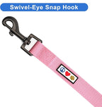 Pawtitas 6 FT Solid Color Leash for Puppy and Dog Training - Extra Extra Small, Millennial Pink