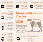 Extra Large Dog Coat, Warm Dog Winter Jacket, Waterproof Dogs Snowsuit with Foldable High Collar, Reflective Strips, Adjustable Hook & Loop Closure - Ideal for Cold Weather - Orange 4XL