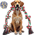 Rope Toys for Dogs Aggressive Chewers, Tug Toys for Large Dogs 40In 6 Knots Dog Tug of War Rope with Ball, Indestructible Giant Dog Toys Bulk Chew Toys for Teething Pet Playing Training