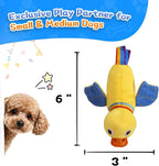 Squeaky Dog Toys, Duck Plush Toy with Crinkle & Squeaker - Puppy Toys to Keep Them Busy, Interactive Chew for Small Medium Dogs