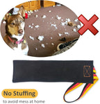 Dewonch No Stuffs Squeaky Leather Bite Tug Toy for Dog Training, K9 Puppy Stuffless Pull Toy with Handle to Build Prey Drive,Train Biting Grip,Play Tug of War Game (Squeaky Toy)
