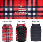 CuteBone Winter Dog Jacket - Reversible, Adjustable, Windproof & Waterproof - Thick Dog Coat for Small to Large Dogs