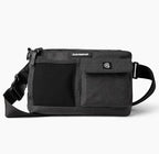 Dog Walk & Train Sling Bag - Hands-Free 2-In-1 Treat Pouch, Poop Bag Holder, Clicker, Phone Pocket - Crossbody/Fanny Pack, Adjustable Strap - Graphite