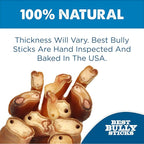 Best Bully Sticks Natural Jumbo Bully Sticks for Large Dogs - 12 Inch, 8 Count (Pack of 1) - 100% Free-Range Grass-Fed Beef, Single-Ingredient, Grain and Rawhide Free Long Lasting Dog Chews