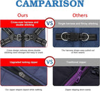 Dog Winter Coat,Warm Jacket Paded Fleece Pet Vest with Built in Harness,Windproof Reflective Cozy Adjustable Snow Pet Coat Clothes with Zipper for Small Medium Dogs