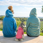SCENEREAL Dog Hoodie Sweaters for Small Medium Large Size Dogs, Fleece Dog Sweatshirt with Hat and Pocket,Soft Cold Winter All Weather Dog Clothes for S to XL Sized Dogs, Pink XL