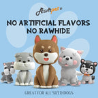 ASMPET Dog Cod Skin Treats, Chicken Wrapped Cod Skin Sticks, Rawhide Free Dog Treats Chews Bones, Extra Large