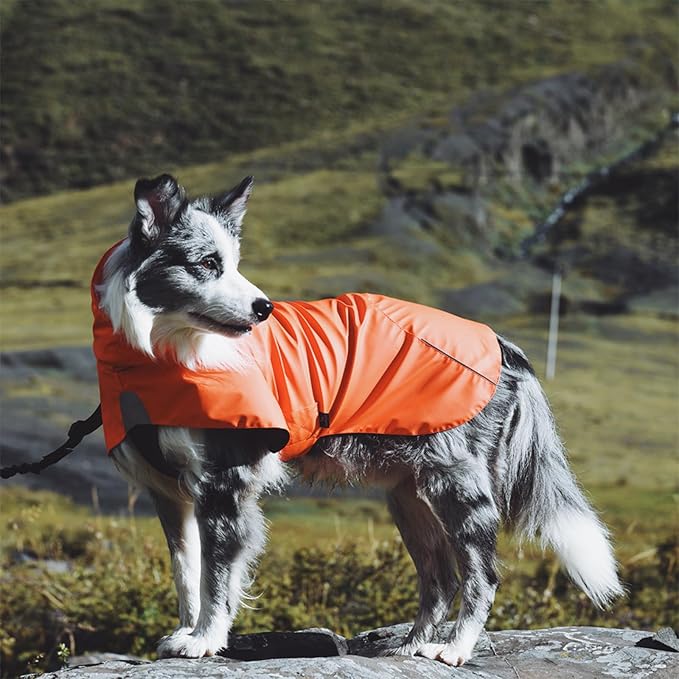 Dog Water-Repellent Raincoat Jacket, Lightweight Reflective Waterproof Clothes for Small Medium Large Dogs, Outdoor for Fall & Spring (Yellow, XS)