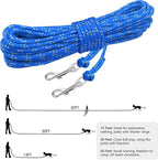 Rypet Reflective Cat Long Leash - 30 FT Escape Proof Walking Leads Yard Long Leash Durable Safe Personalized Extender Leash Traning Play Outdoor for Kitten, Puppy, Rabbit and Small Animals
