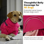 Lelepet Dog Coat 3 in 1 Waterproof Dog Winter Jacket with Harness Built in Windproof Snow Jakcet with Detachable Fleece Sweater Lining Reflective Thermal Cold Weather Coats for Small Medium Large Dogs