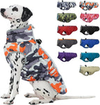 Dog Coat for Large Dogs, Dog Winter Jacket-X Large Warm Dog Coat with Harness Reflective Dog Vest Water-Resistant Dog Snowsuit Dog Snow Jacket for Large Dogs Beagle, Corgi, Orange-Camouflage