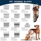 5/8 Wide Toe Pet Dog Grooming Detachable Blades,Compatible with Andis,Oster A5,Wahl KM10 Clippers,Cut Length 1/32-inch