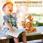 Smalody Interactive Electronic Plush Toy - Upgrade with LED Light Eyes Animated Sound Control Electronic Pet, Robot Cat Kitten Toys Gifts for Boys & Girls Kids Birthday Christmas (Yellow)