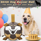QDAN Wolf Dog Toys Balls with Straps - Durable Dog Balls for Large Dogs, Beach Pool Dog Water Toy, Dog Tug Toys for Tug of War, Puppy Dog Birthday Gifts (8 Inch)