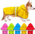 Dog Raincoat - Reflective Dog Rain Jacket with Hoodie Lightweight Waterproof Rain Coat for Small Medium Large Dogs (Medium, Yellow)