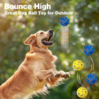 Dog Balls for Aggressive Chewers, Floating Toy for Water Fetch, Bouncy Indestructible Teething Chew and Tennis Balls for Small Medium Large Dogs - 2 Pack