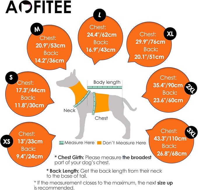 AOFITEE Dog Coat, Warm Dog Jacket, Reflective Winter Coats for Medium Dogs, Turtleneck Dogs Winter Jacket with Harness Built in, Waterproof Windproof Pet Fleece Vest Puffer Jacket, Orange M